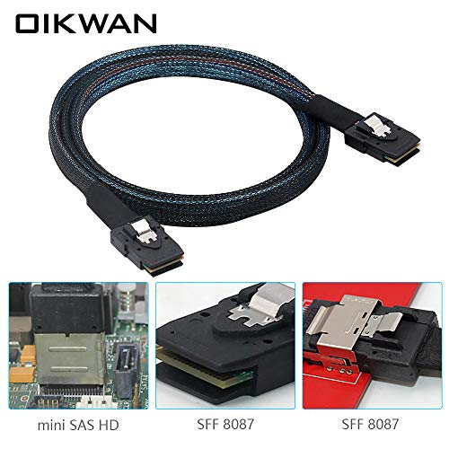 OIKWAN Internal Mini SAS to Mini SAS Cable, SFF8087 36 Pin to SFF8087 36Pin Data Cable Male Cord for Server, Raid Controller, SAS/SATA HBA, Data Storage System-1.6FT - Image 3