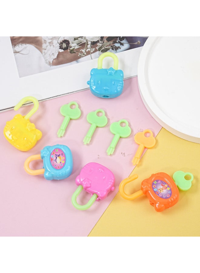 Children's Unlock Game Color Small Lock Educational Toys Kindergarten Small Gift Reward Push Activity Gift-Color:Children's Toy Lock - Image 4