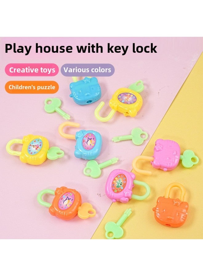 Children's Unlock Game Color Small Lock Educational Toys Kindergarten Small Gift Reward Push Activity Gift-Color:Children's Toy Lock - Image 3