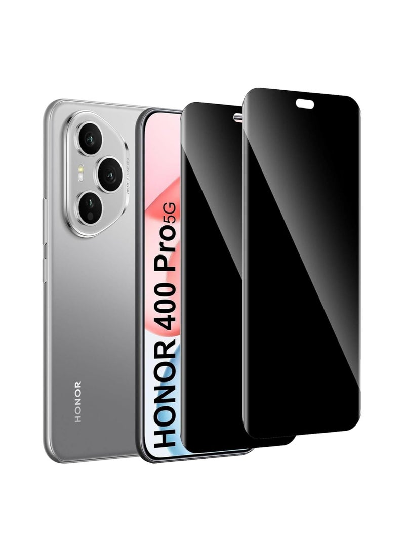 2-Pack Privacy Screen Protector Compatible with Honor 400 Pro 5G 2025, 9H Tempered Glass Screen Protector Anti-spy, Scratch-resistant, Shockproof, Bubble-free, Privacy Protection for Honor 400 Pro - Image 1