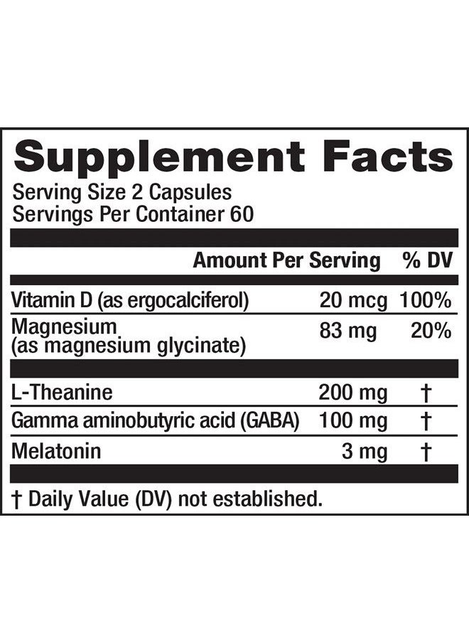 Natural Vitality - Calm Sleep Magnesium Supplement, Melatonin & Magnesium Citrate, Sleep Aid Capsules, Gluten Free, Vegan, Non-GMO, Helps The Body Ease Into Sleep, 120 Capsules - Image 1