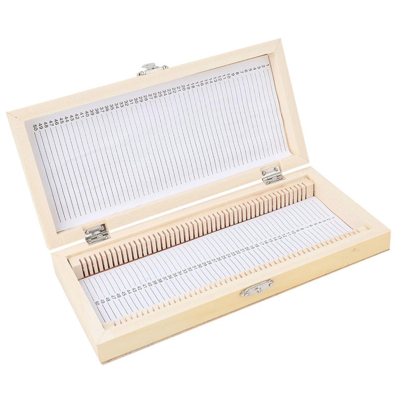 Wooden Storage Box For 50 Microscope Slides With Metal Buckle Science Classroom Specimen Collection - Image 2