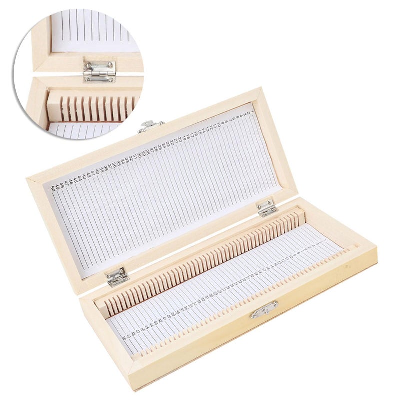 Wooden Storage Box For 50 Microscope Slides With Metal Buckle Science Classroom Specimen Collection - Image 3