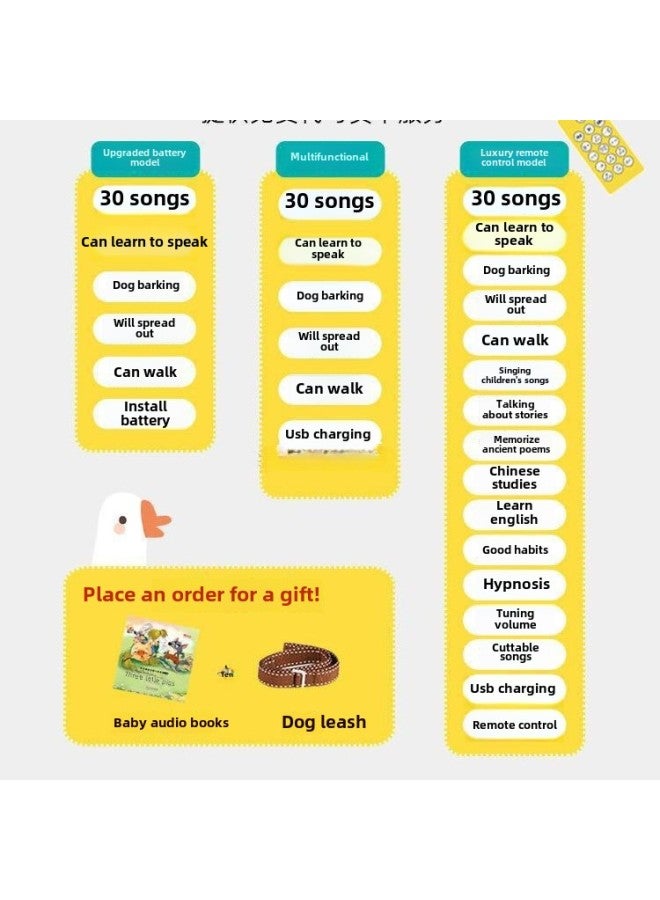 Electric Dog Dog Toy Walking Call Plush Electronic Pet Puppy Children Baby Toy Boys Girls Mesh Bag-Colour:【remote Control Golden Retriever - Pink And White Model】 1000 Early Education/learning To Speak/children's Songs/stories/chinese Studies/english/ancient Poetry/shaking Head/tail Wagging/barking/coquettish-Specification:Official Standard Configuration - Image 5