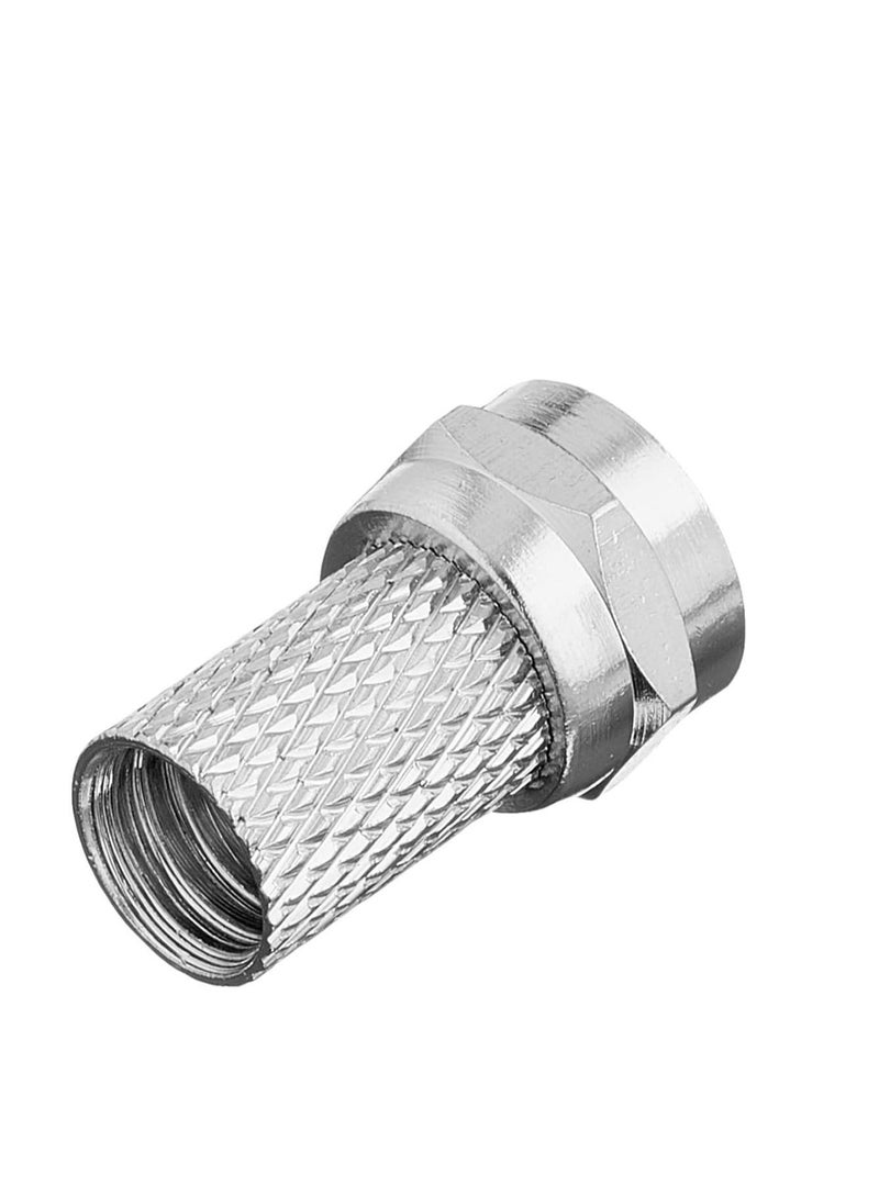 DKURVE موصلات DKURVE® F Plug ذات براغي لكابل هوائي محوري للتلفزيون الفضائي (عبوة من 100 قطعة) - Image 2