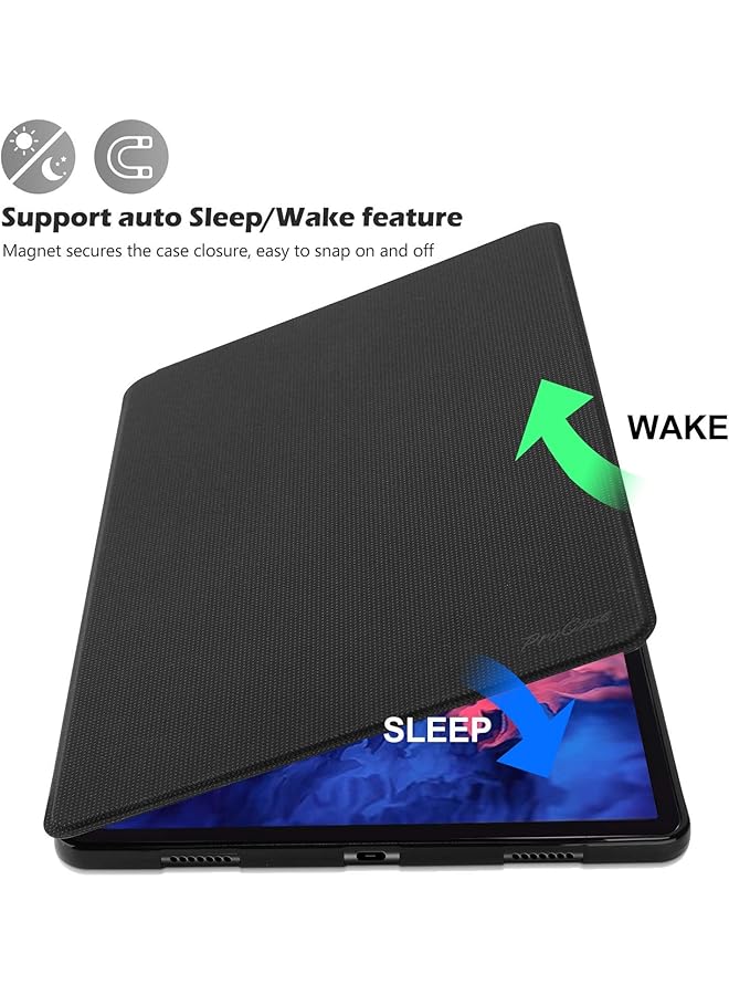Procases Lenovo Tab P11 Plus 2021 Tab P11 Case 2020 11 Inch For Tb-J616F Tb-J616X Tb-J606F Tb-J606X Slim Shockproof Stand Folio Protective Hard Shell Cover For Lenovo Tab P11 Tab P11 Plus 11 Inch -Black - Image 5
