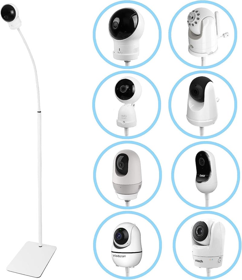 HOLACA 35 inch or 63 inch Floor Stand for Hellobaby Infant Optics DXR88 Pro eufy VavaHipp and Nooie Baby MonitorOwlet and Motorola Baby Monitor for Any Other Cameras with 14 Screw Mount - Image 1