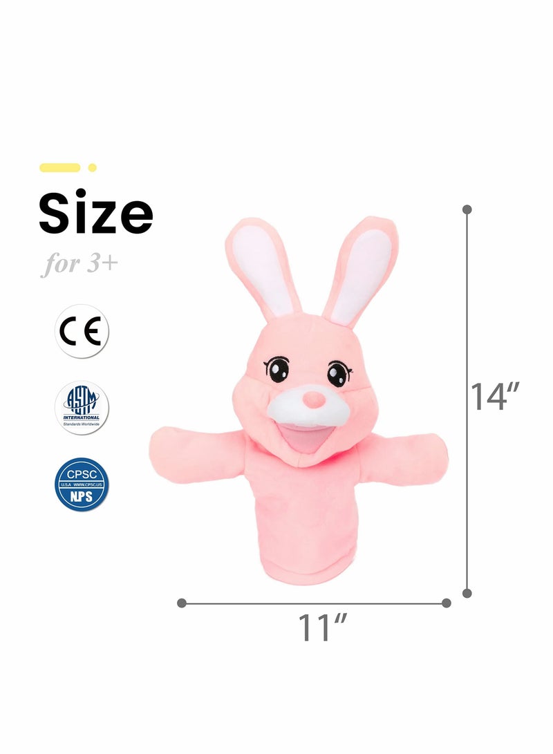 SYOSI ألعاب دمى قفاز اليد، حيوانات محشوة ناعمة لطيفة، دمية من الحياة البرية مرحة لتطوير الذكاء، لعبة السرد القصصي، هدايا عيد ميلاد للأطفال والرضع والبالغين - Image 4