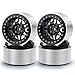 RCLIONS 4PCS Aluminum 29 RC Beadlock Wheels Rims for Axail SCX6 AXI05000 Upgrades 16th RC Crawler Car Black - Image 2
