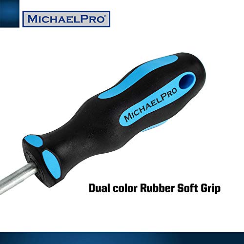 MichaelPro مجموعة مفكات ميخائيل برو برأس مغناطيسي، فيليبس ورأس مسطح، مع مفك صغير، مجموعة مفكات كهربائي، مجموعة 8 قطع لمصلحي السيارات، فولاذ مسجل ببراءة اختراع - Image 3
