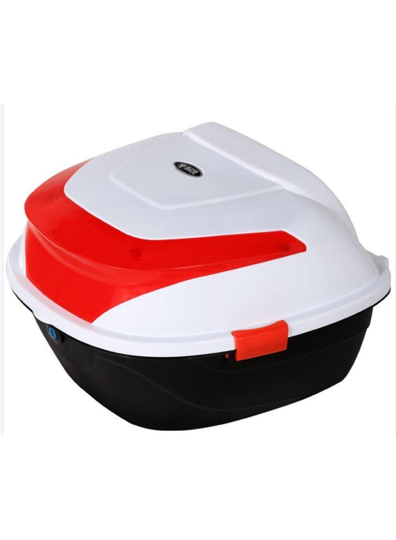 Motorcycle Rear Trunk Box, Large Waterproof Storage Bag with 2 Keys - Image 1