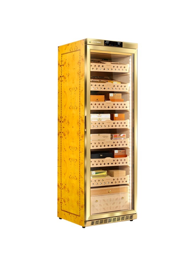 Raching MON3800 Climate Control Humidor Cabinet with Ammonia Removal Black/Gold - Image 2