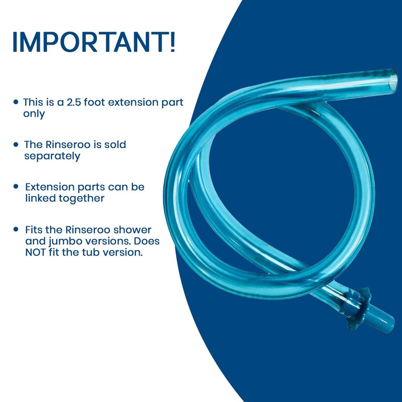 Rinseroo 2.5 Foot Extension PART for Rinseroo: RINSEROO SOLD SEPARATELY. Fits Shower and Jumbo Versions (NOT FOR TUB VERSION). Leader Hose To Lengthen Rinseroo Reach. THIS IS AN EXTENSION PART ONLY. - Image 2