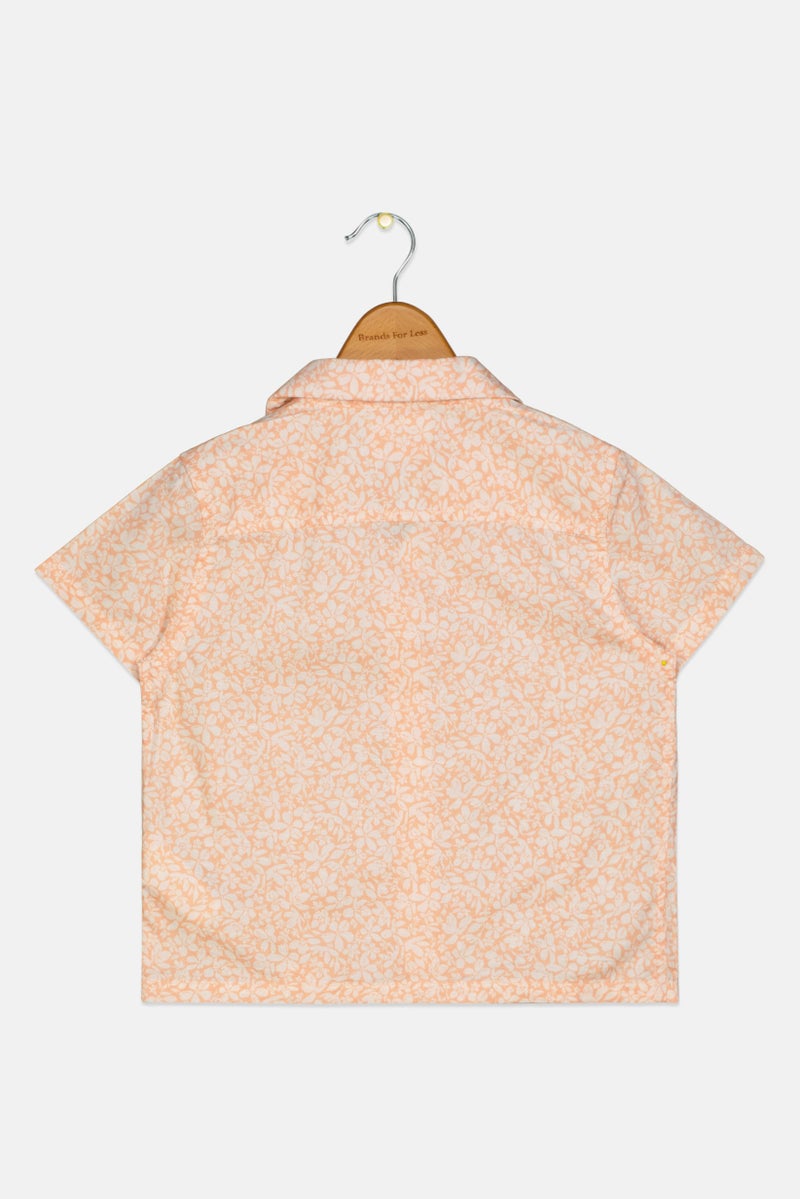 Gingersnaps Toddlers Boy Regular Fit Floral Short Sleeves Shirt, Multicolor - Image 2