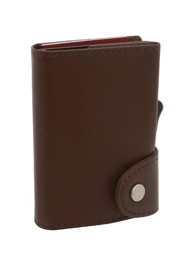 سي-سيكيور محفظة بطاقات كاجوال جلد بني - Image 1