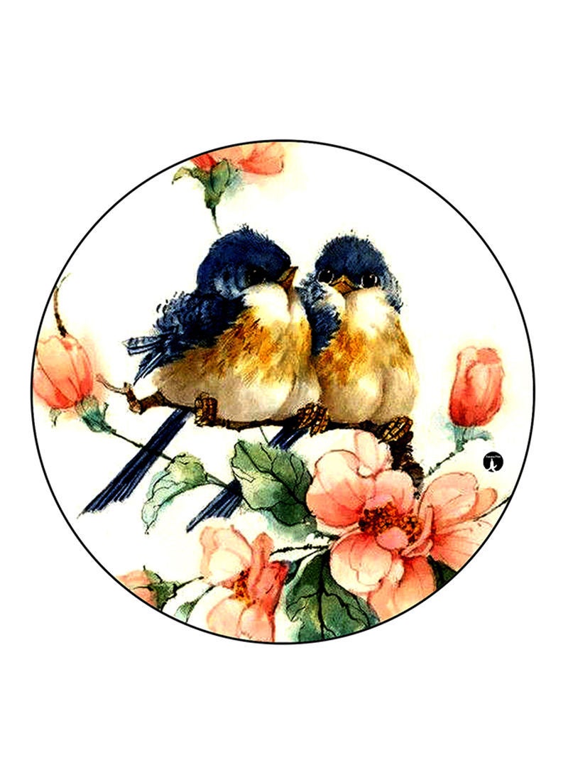 RKN Birds Printed Fridge Magnet  Round  Multicolour - Image 1