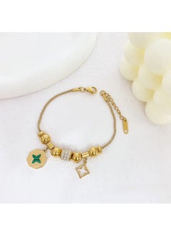 Stainless Steel Bracelet Chic Durable Fashion Accessory for Women Green