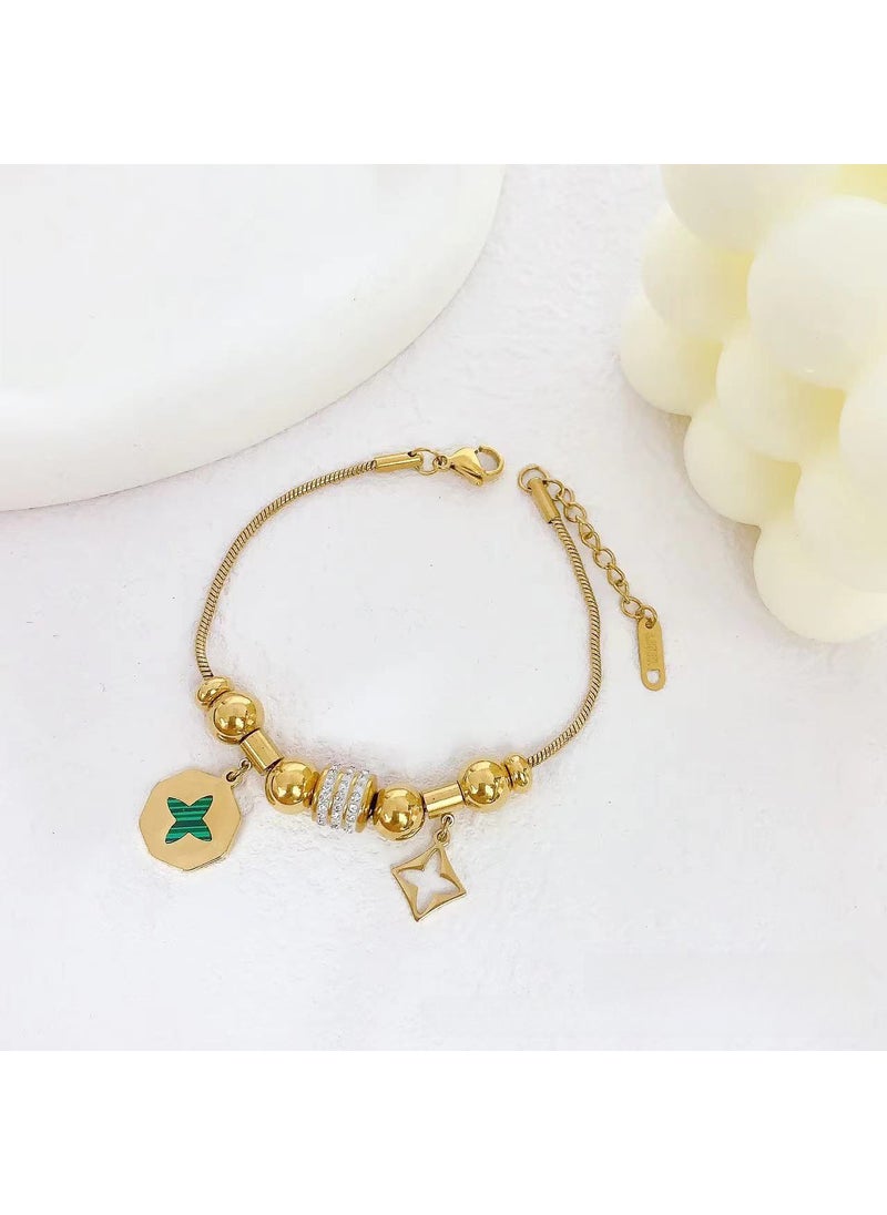 Generic - Stainless Steel Bracelet Chic Durable Fashion Accessory for Women Green - Image 1