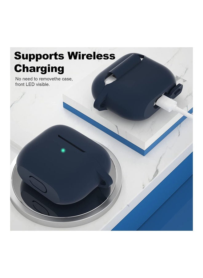 Protective Silicone Case Cover For Apple AirPods 3rd Generation Navy Blue - Image 4