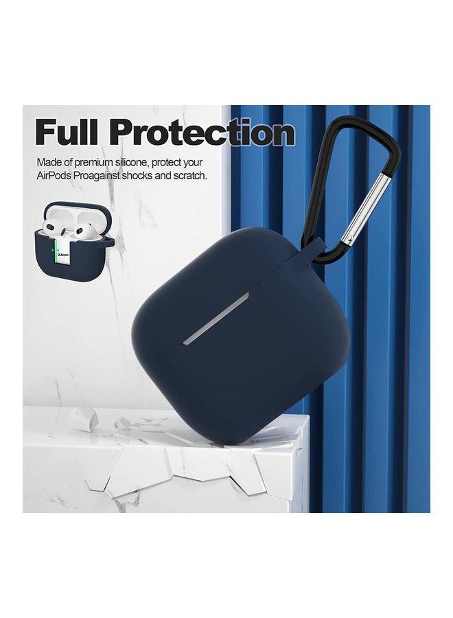 Protective Silicone Case Cover For Apple AirPods 3rd Generation Navy Blue - Image 3