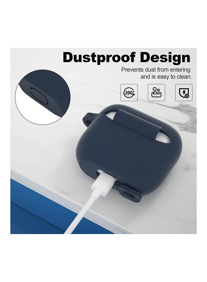 Protective Silicone Case Cover For Apple AirPods 3rd Generation Navy Blue - Image 2