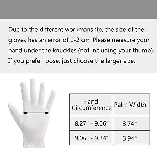 ENPOINT 10 Pairs Archival Photo Gloves, White Work Gloves for Handling Art Working Photography Womens Cloth Gloves Liners Bulk for Handling Jewelry, Film, Photo, Coin Metal Inspection Men & Women - Image 3