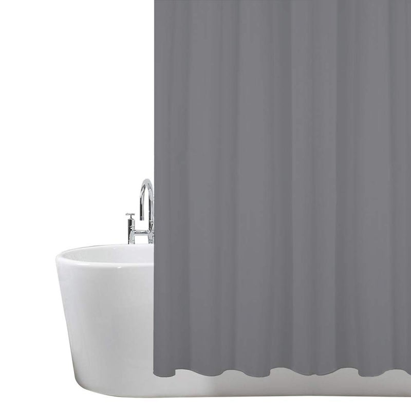 ANSIO Shower Curtain for Bathroom  Mould and Mildew Resistant  Charcoal Grey 180 x 180 cm 71 x 71 Inch  Pack of 2  Water Repellant Fabric  100 Polyester