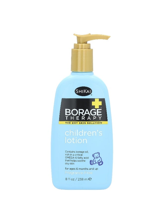 SHIKAI Shikai, Borage Therapy, Children's Lotion, For Ages 6 Months and Up, Fragrance Free, 8 fl oz (238 ml)  - Image 1