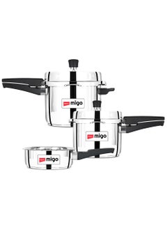 Impex Impex Migo Stainless Steel Pressure Cooker With Outer Lid Induction and Gas Stove Compatible 2 3 5 Litre Capacity for Healthy Cooking with 5 Years Warranty  - Image 1