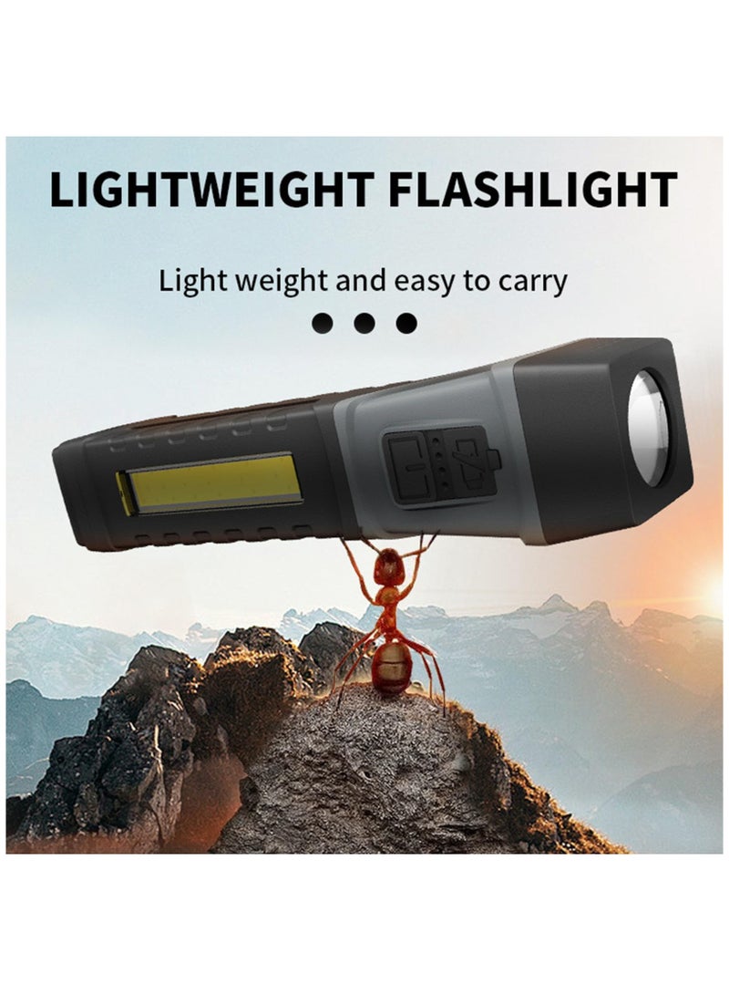 SOLARAE LED Torch Rechargeable, Super Bright Work Light with 5 Modes lighting Torch Flashlight with Magnetic Base & Clip, 90° Folding Portable Inspection Light for Garage Workshop Emergency - Image 5