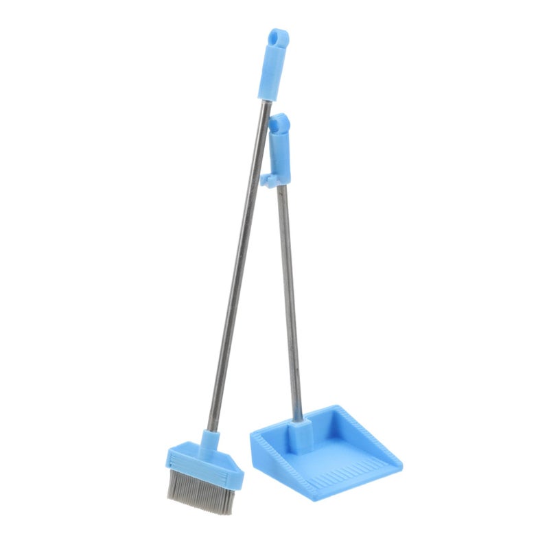 Miniature Cleaning Set Broom And Dustpan Durable Materials For Dollhouse Decor - Image 2