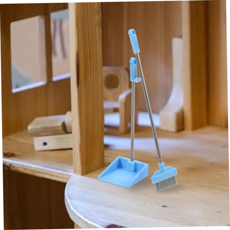 Miniature Cleaning Set Broom And Dustpan Durable Materials For Dollhouse Decor - Image 5
