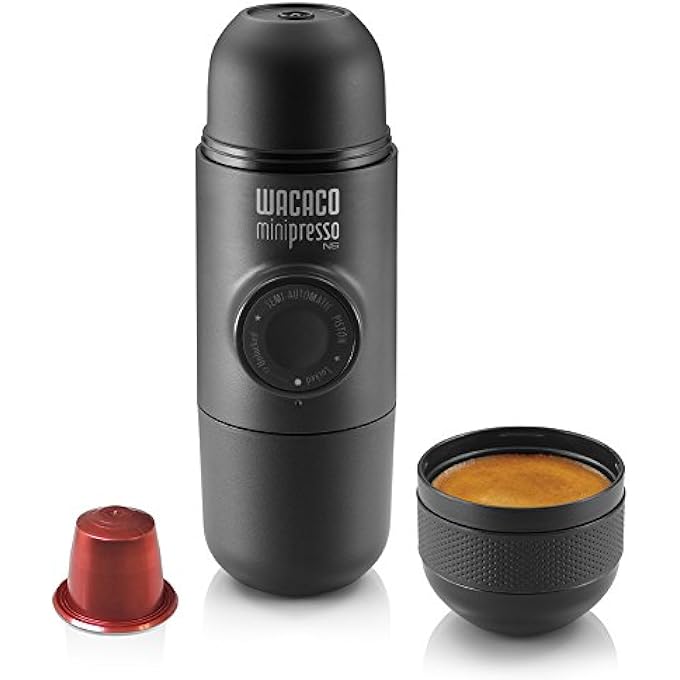 WACACO Minipresso Ns Portable Espresso Machine Compatible Nespresso Original Capsules And Compatibles Travel Manual Coffee Maker Manually Operated From Piston Action - Image 1