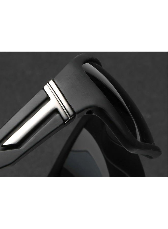 Mincl Full lens Polarized Reading Sunglasses for Men Driving Running Sports Reader Square UV Protection Style Unisex, Black, 1.25x - Image 3