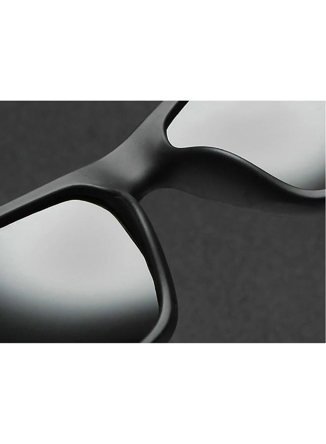 Mincl Full lens Polarized Reading Sunglasses for Men Driving Running Sports Reader Square UV Protection Style Unisex, Black, 1.25x - Image 4