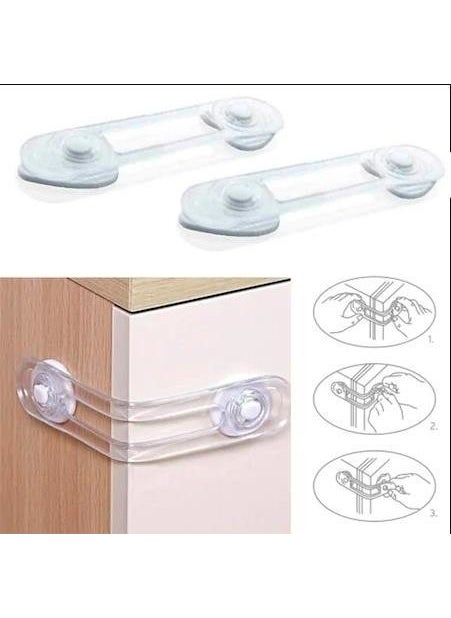 Nobel - Baby Drawer Cabinet Security Lock Multi-Purpose 2 Pieces 11 cm - Image 1