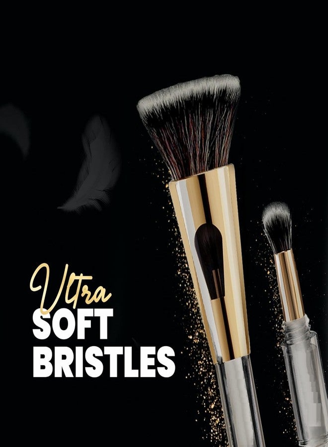 Lobe Miracle 4-in-1 Double Ended Makeup Brush Set, Detachable Travel Foundation Brush Eyeshadow Powder Brush, Cosmetic Brush Perfect Blending for Liquid Foundation, Concealer, Powder, Eyeshadow - Image 4