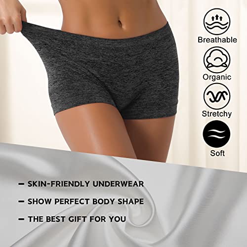 DEEP TOUCH Boy Shorts Underwear Women Ladies Boyshorts Panties Spandex Panty Workout Boxer Briefs 5-Pack - Image 5