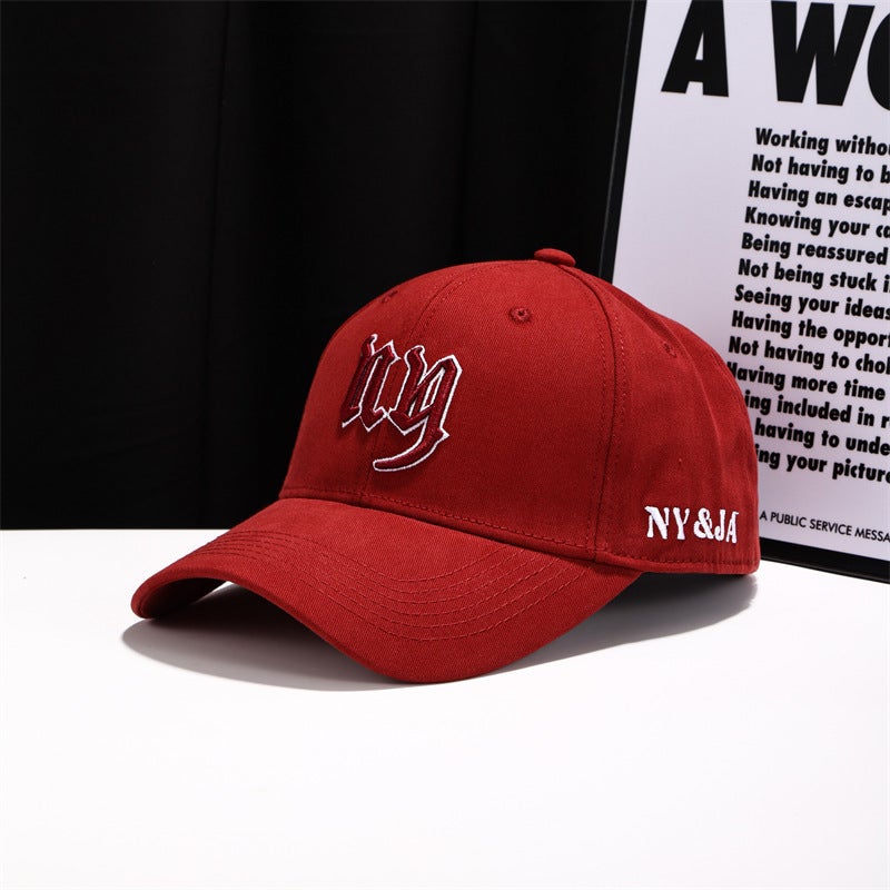 Spring Baseball Cap Couple 3D Letter Embroidered Hard Brim Hat - Image 3