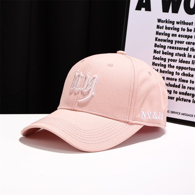 Spring Baseball Cap Couple 3D Letter Embroidered Hard Brim Hat - Image 2