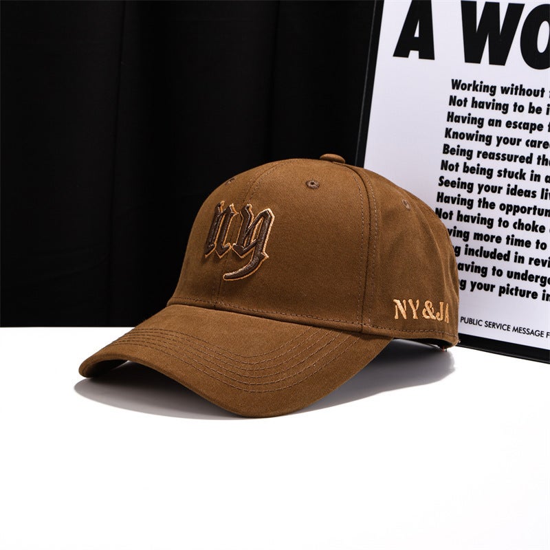 Spring Baseball Cap Couple 3D Letter Embroidered Hard Brim Hat - Image 4