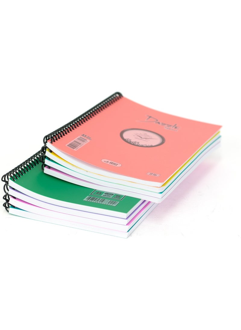 Stationery School Notebook A5 Size Spiral 96 and 72 Pages Lined Square PP Cover 8 pcs - pzsku/ZEDC18F7A93BC5BCC127BZ/45/_/1728998624/a9c4a229-1e7c-4860-9b6d-b1f7f6694cd6