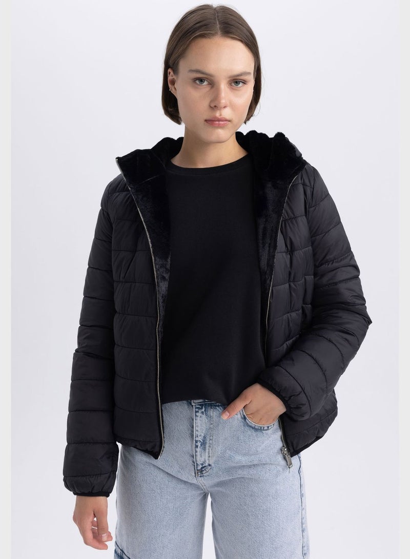 DeFacto Water-Proof Hooded 2-Sided Bomber Jacket - Image 1