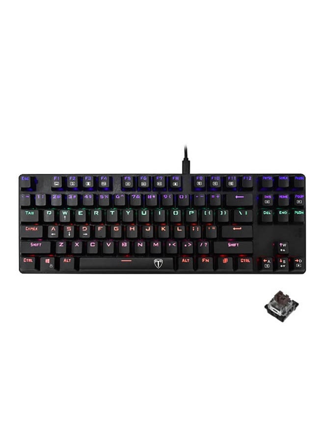 T-DAGGER - TGK313 BORA Gaming Mechanical Keyboard with LED Lighting Rainbow Brown Switch - Image 1