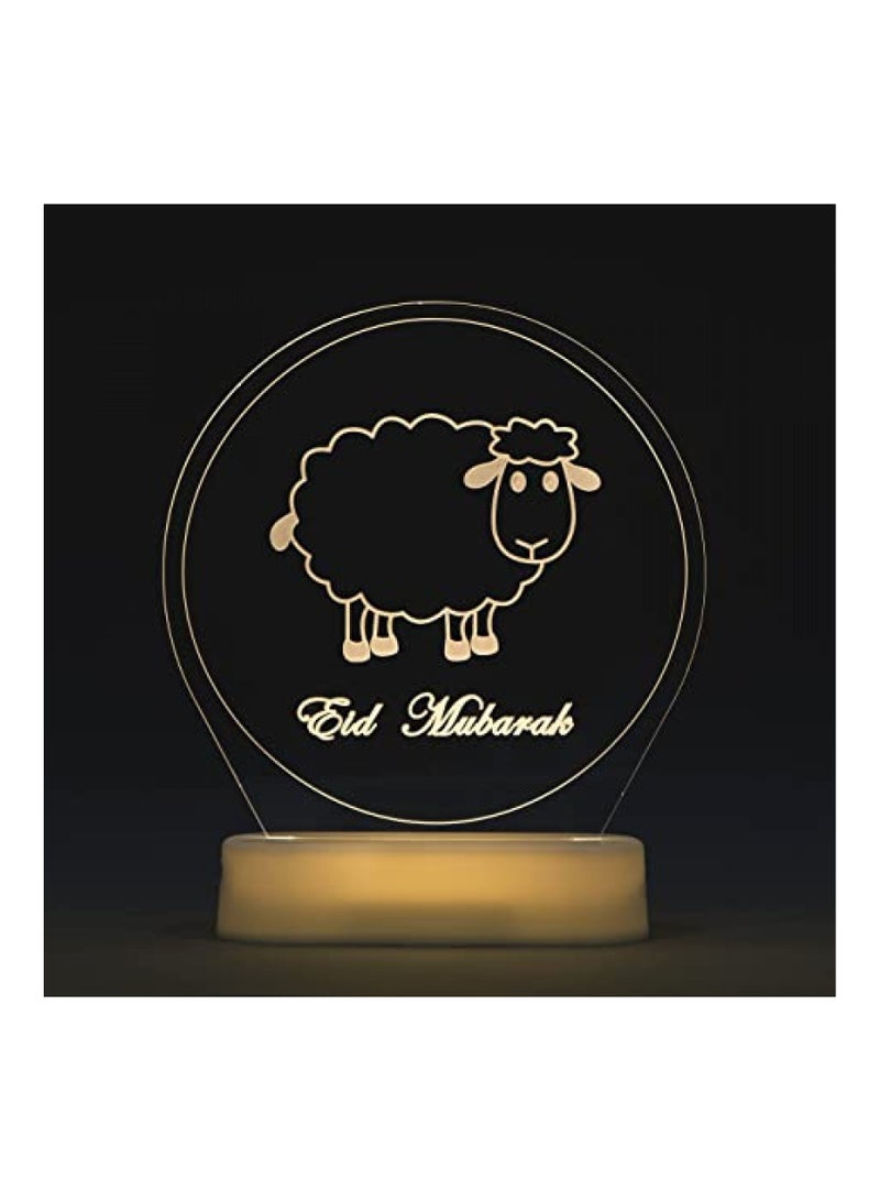HILALFUL Decorative LED Light Stand | For Living Room, Bedroom, Indoor | Waterproof Light Décor | For Home Decoration in Ramadan, Eid | Battery Operated | Islamic Gift | Warm White Light - Image 1