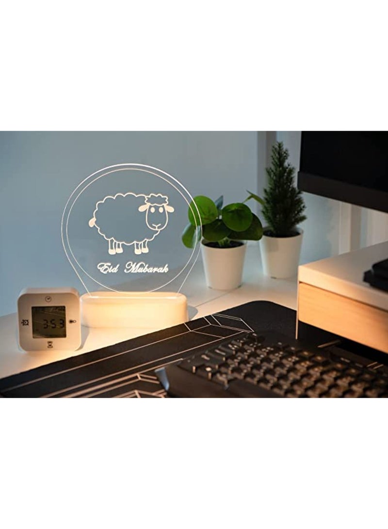 HILALFUL Decorative LED Light Stand | For Living Room, Bedroom, Indoor | Waterproof Light Décor | For Home Decoration in Ramadan, Eid | Battery Operated | Islamic Gift | Warm White Light - Image 2