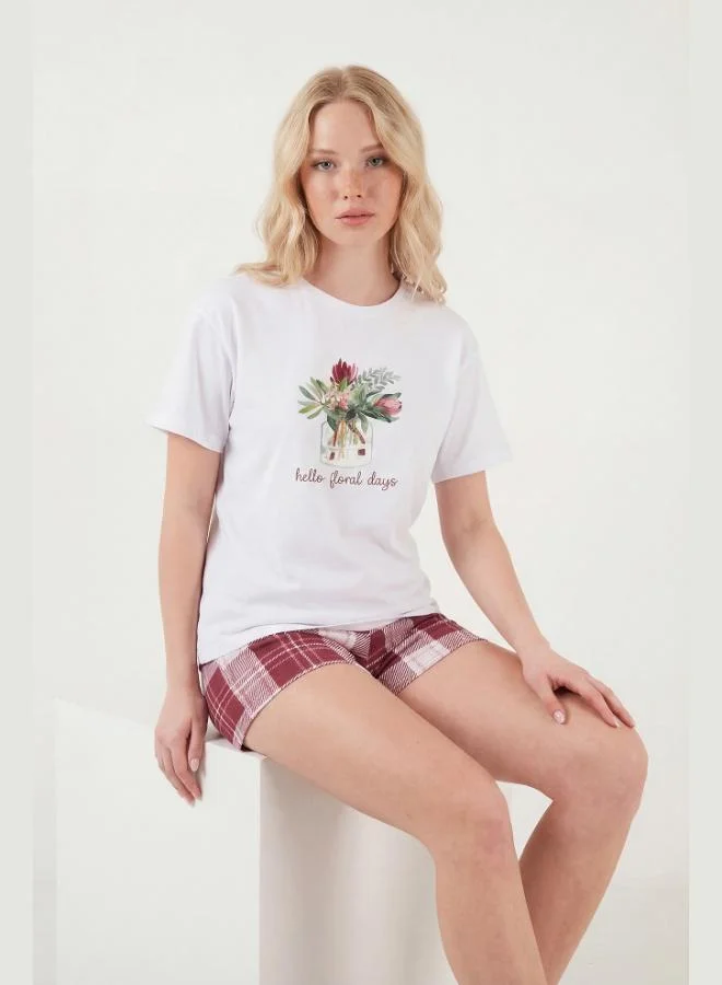 Lela  Lela Cotton Regular Fit Patterned Shorts Pajama Set Women's PAJAMA SET 65790782 for Women | Best Price UAE