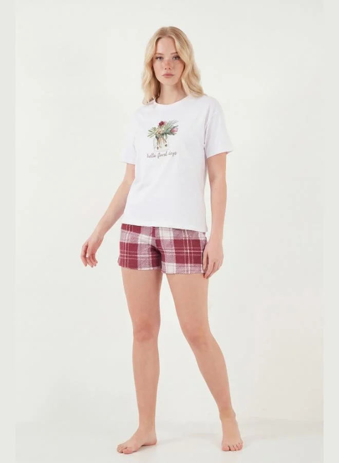 Lela Lela Cotton Regular Fit Patterned Shorts Pajama Set Women's PAJAMA SET 65790782