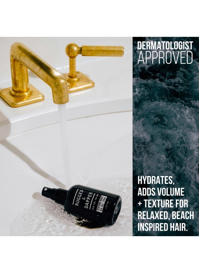 RUGGED & DAPPER Texture Boost Sea Salt Spray For Men 4 Oz Effective Volume For Fuller + Thicker Hair Mens Sea Salt Spray For Hair Made In Usa  - Image 2