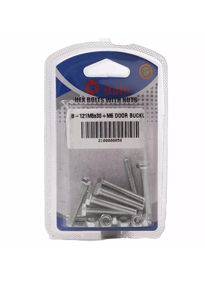 ITALO Nut Bolt Assortment Kit Flat Head Bolt Screws Bolts and Nuts Kit, Hex Bolts with Nuts, 10pcs  - Image 1